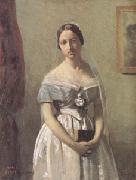 Jean Baptiste Camille  Corot The Bride (mk05) oil on canvas